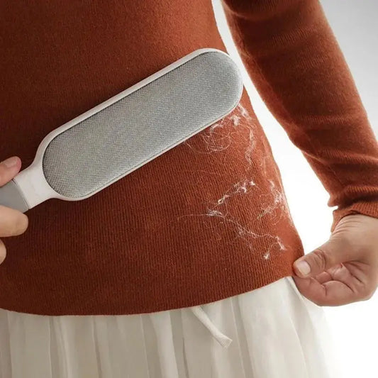 Removedor de pelos de animais de estimação de dupla face, escova adesiva eletrostática manual, para limpeza de gatos, roupas, sofás, móveis e carpetes.